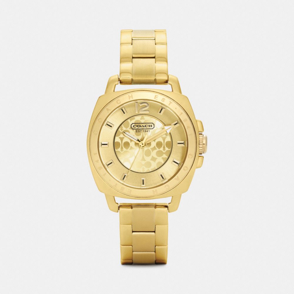 COACH W1043 Mini Boyfriend Gold Plated Bracelet Watch  GOLD PLATED