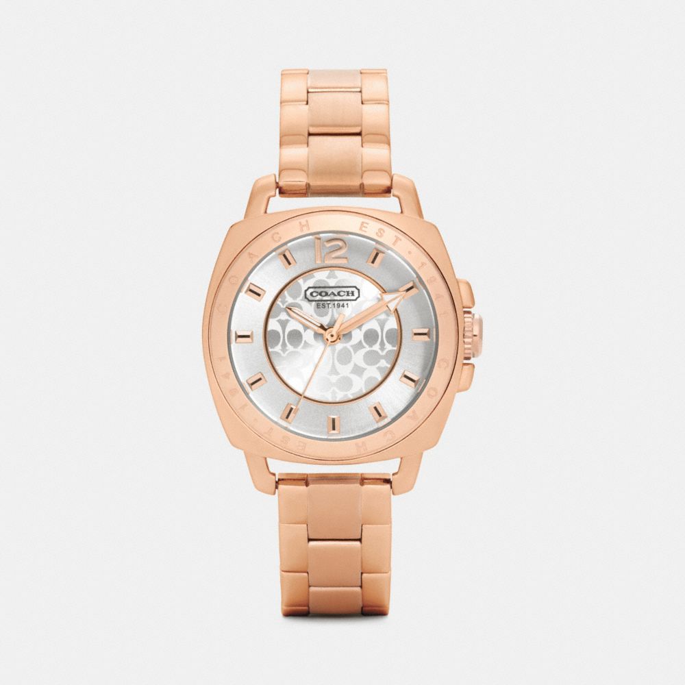 COACH W1044 - MINI BOYFRIEND ROSE GOLD PLATED BRACELET WATCH  ROSEGOLD