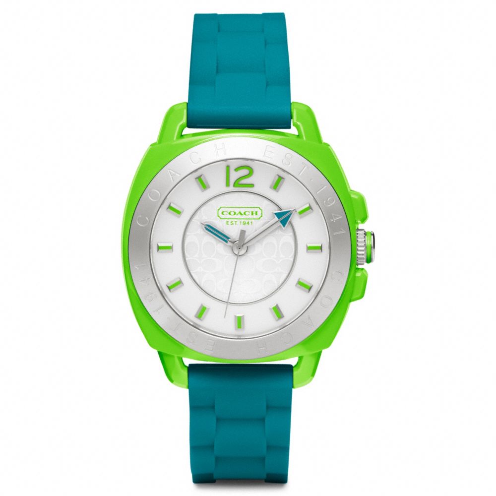 BOYFRIEND RUBBER COLORBLOCK STRAP WATCH COACH W1051