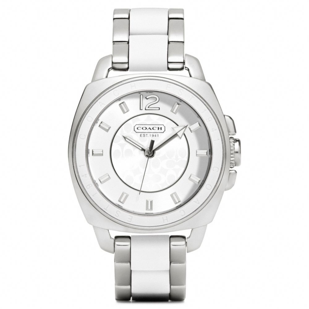 BOYFRIEND MIXED MEDIA BRACELET WATCH - w1054 - W1054WHT