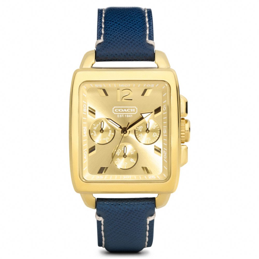 BOYFRIEND SQUARE GOLD PLATED STRAP - w1060 - W1060NAV