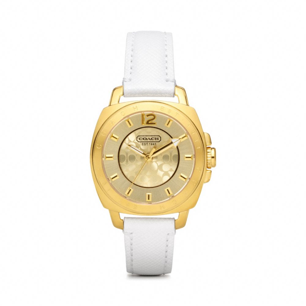 COACH W1072 Mini Boyfriend Gold Plated Strap Watch 