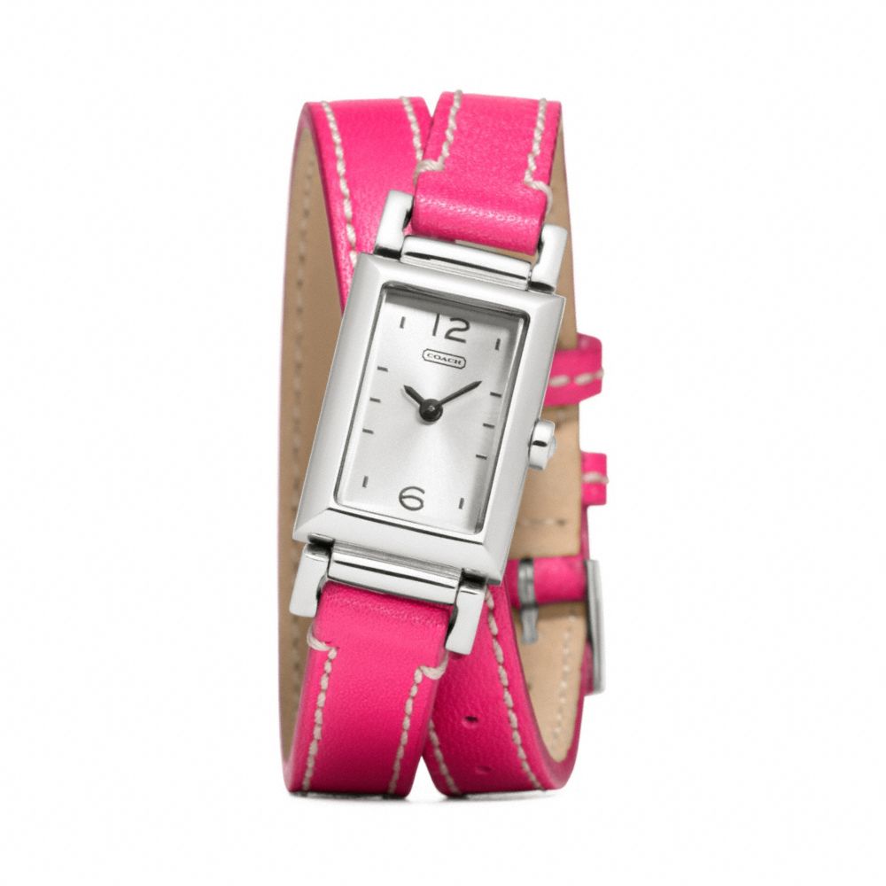 COACH w1092 MADISON STAINLESS STEEL WRAP STRAP WATCH 