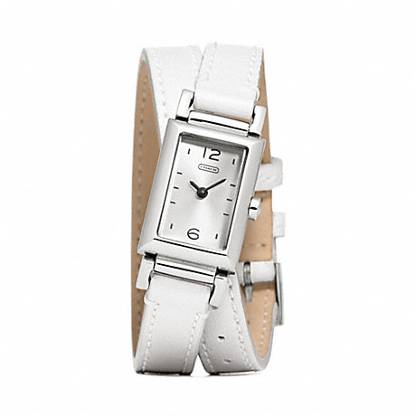 COACH W1092 MADISON STAINLESS STEEL WRAP STRAP WATCH -WHITE