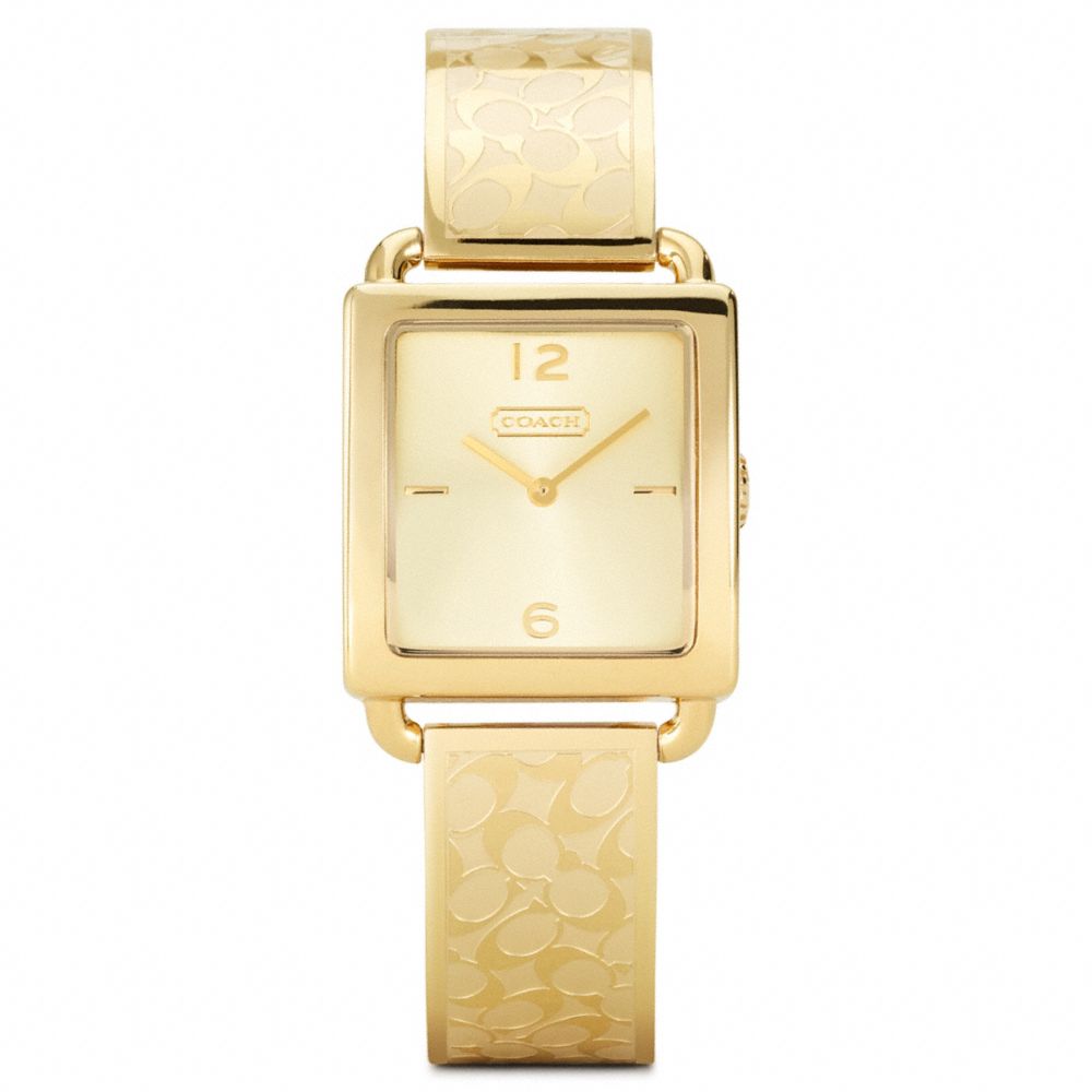 COACH LEGACY GOLD PLATED BANGLE WATCH - ONE COLOR - W1148