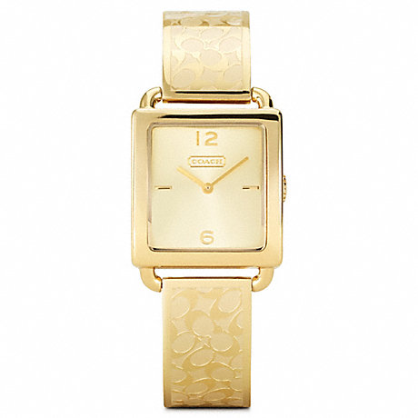 COACH w1148 LEGACY GOLD PLATED BANGLE WATCH 