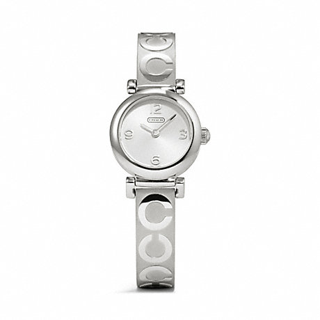 COACH W1156 MADISON STAINLESS STEEL SIGNATURE BANGLE WATCH ONE-COLOR