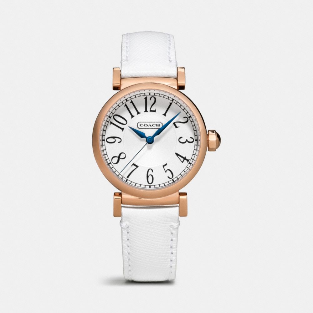 COACH MADISON ROSEGOLD STRAP BRACELET WATCH - WHITE - w1162