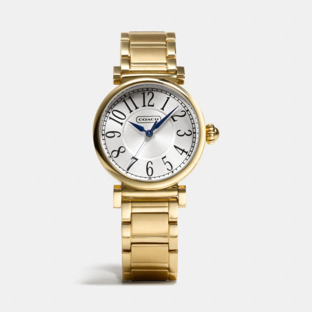 COACH w1164 MADISON GOLD PLATED BRACELET WATCH  GOLD PLATED