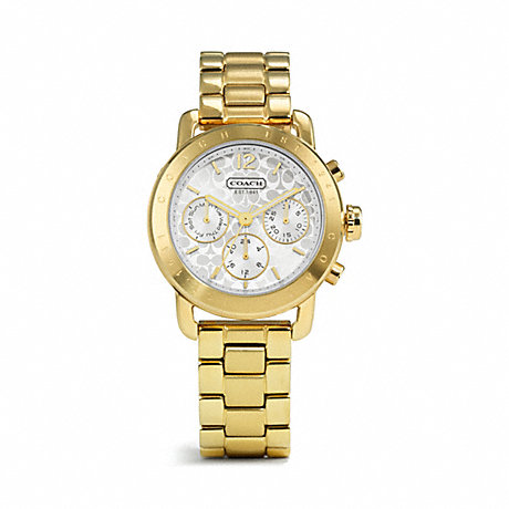 COACH SPORT GOLD PLATED BRACELET WATCH - GOLD PLATED - w1186