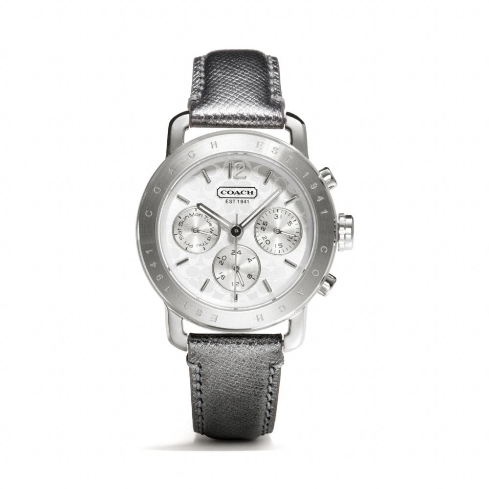 COACH w1189 LEGACY SPORT STAINLESS STEEL STRAP SILVER