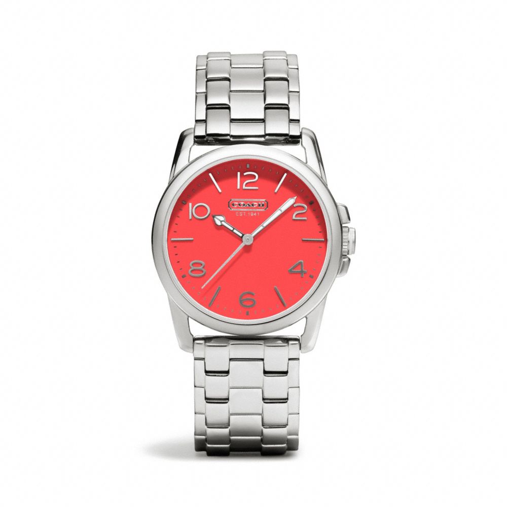 SYDNEY STAINLESS STEEL BRACELET WATCH - CORAL - COACH W1190