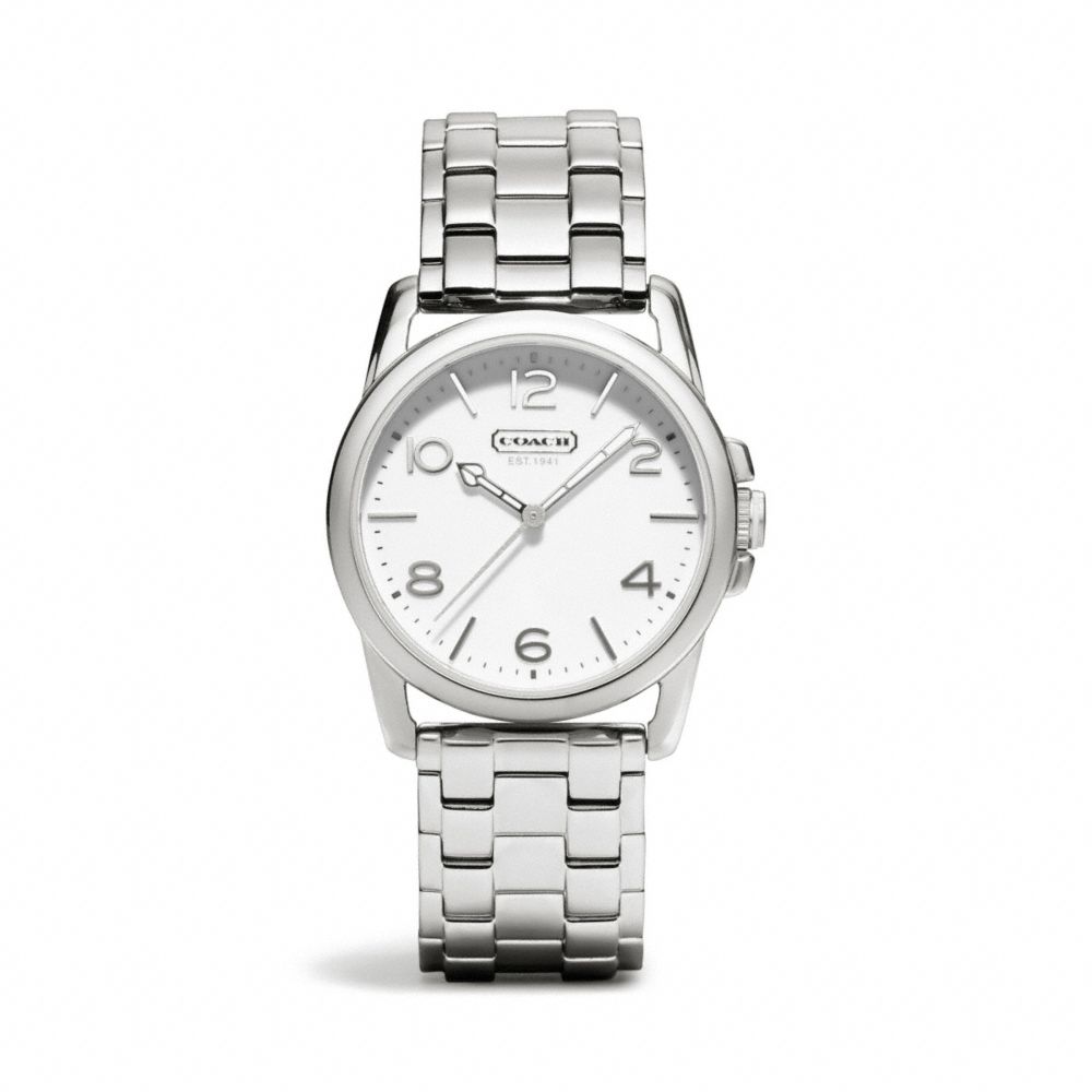 COACH W1190 Sydney Stainless Steel Bracelet Watch WHITE