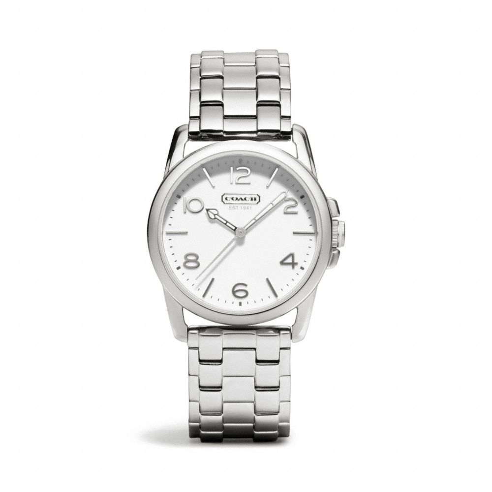 COACH w1190 SYDNEY STAINLESS STEEL BRACELET WATCH WHITE