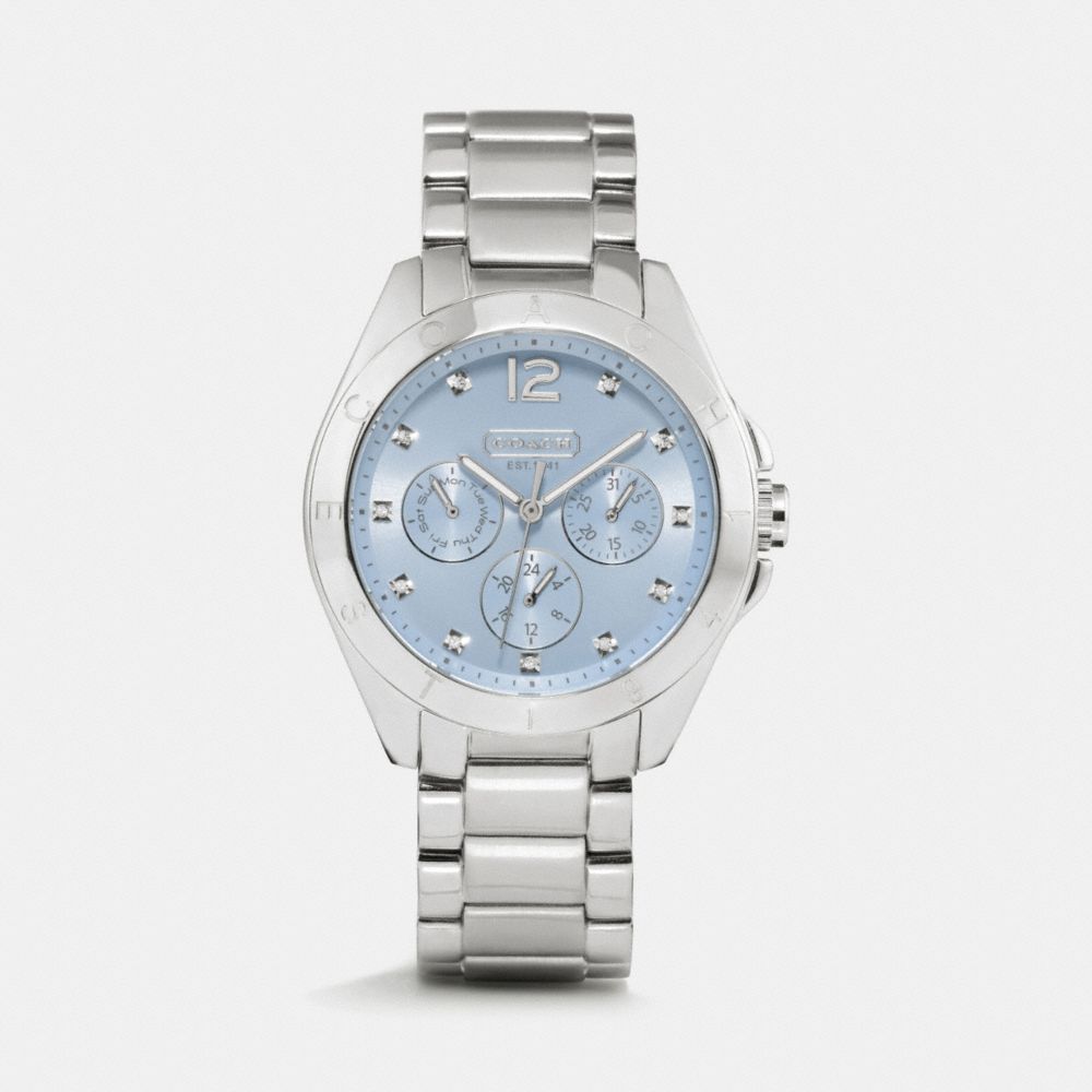 COACH W1206 Tristen Stainless Steel Color Dial Bracelet LIGHT BLUE