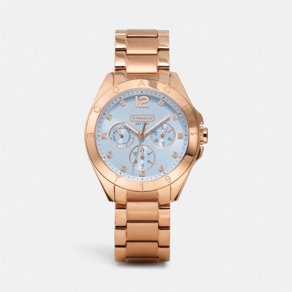 TRISTEN ROSE GOLD COLOR DIAL BRACELET - BLUE - COACH W1208