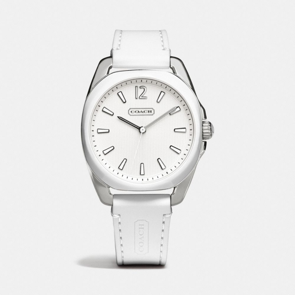 COACH W1244 - TEAGAN STAINLESS STEEL AND SILICON RUBBER STRAP WATCH  WHITE