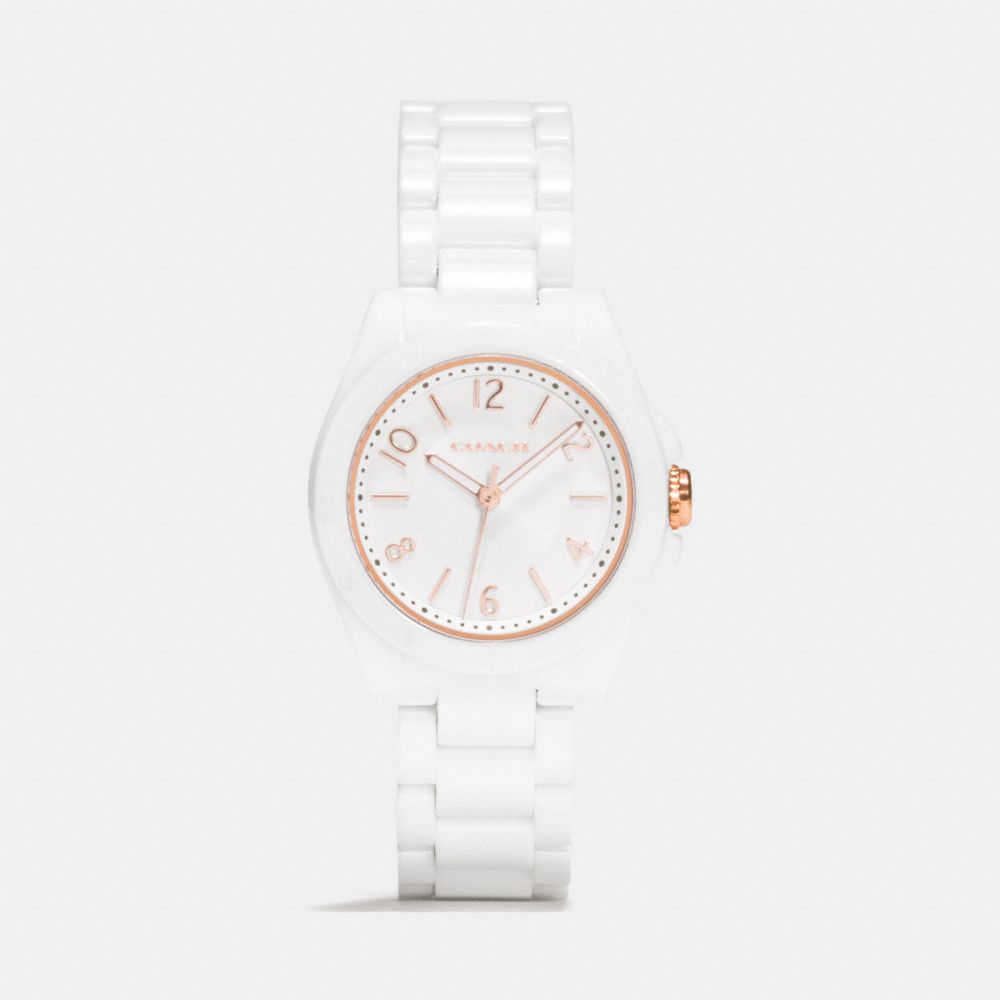 COACH TRISTEN CERAMIC BRACELET WATCH -  WHITE - w1278