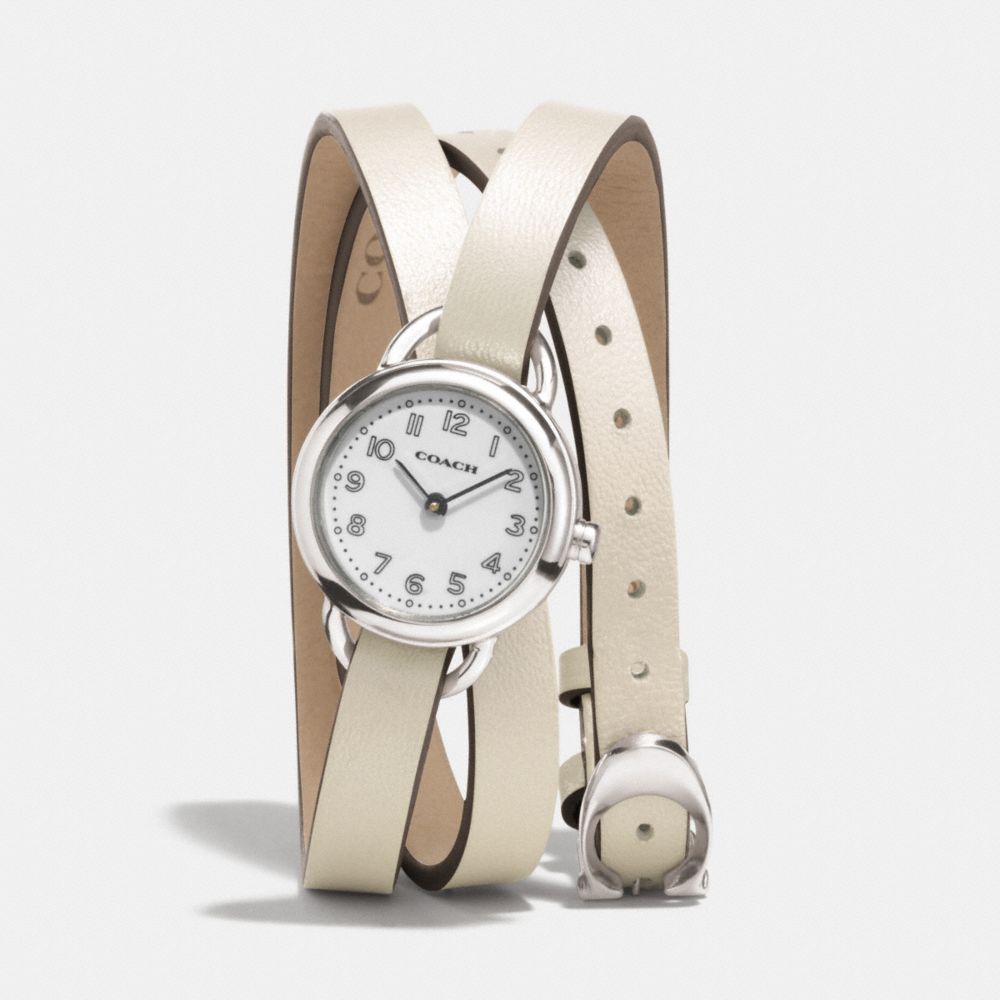 COACH DREE STAINLESS STEEL WRAP WATCH - IVORY - w1287