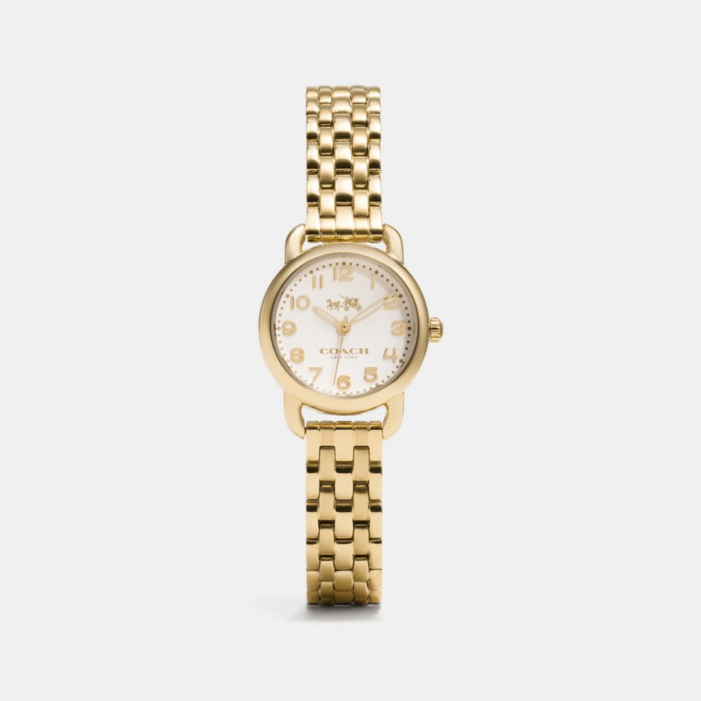 COACH w1407 DELANCEY SMALL GOLD PLATED BRACELET WATCH GOLD PLATED