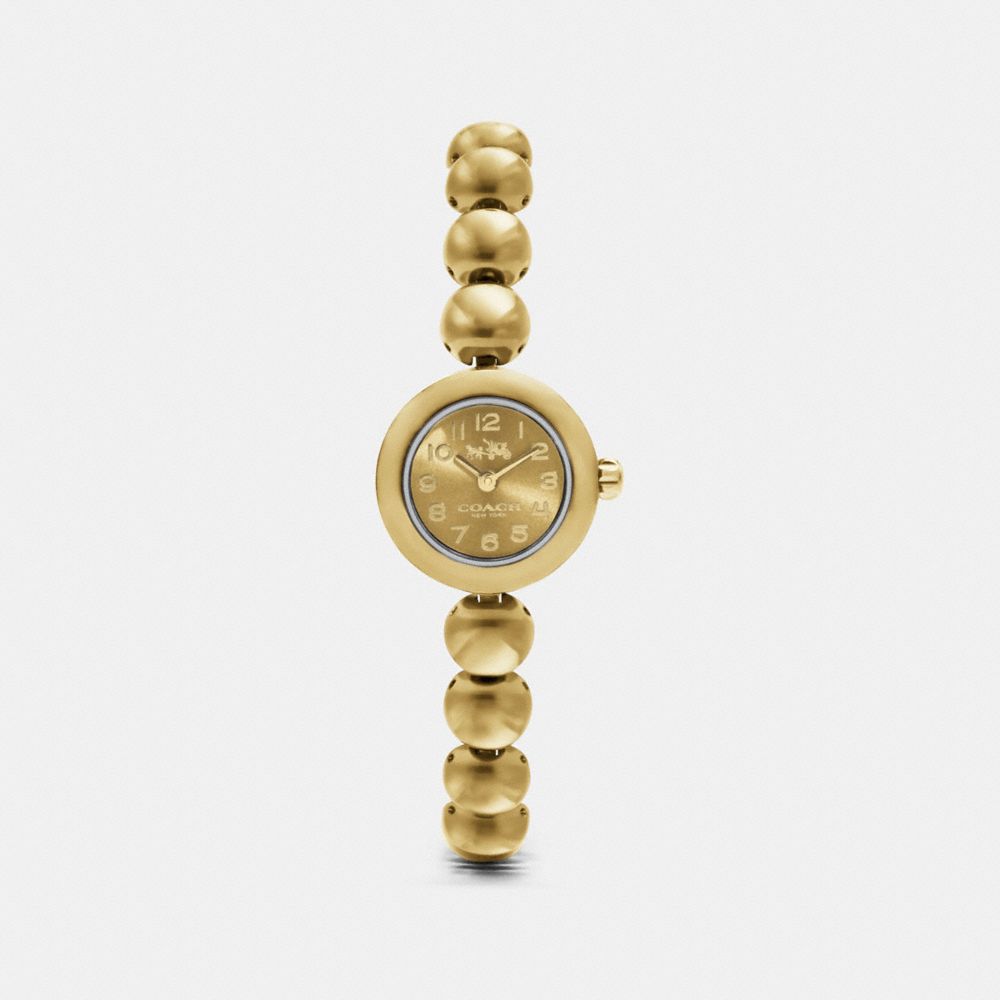 RIVET GOLD PLATED STUDDED BRACELET WATCH - w1459 - GOLD