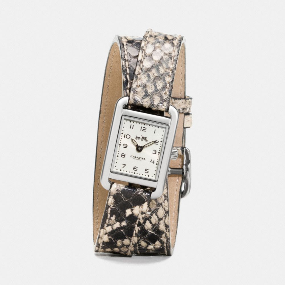 COACH W1470 Thompson Exotic Double Wrap Watch NATURAL