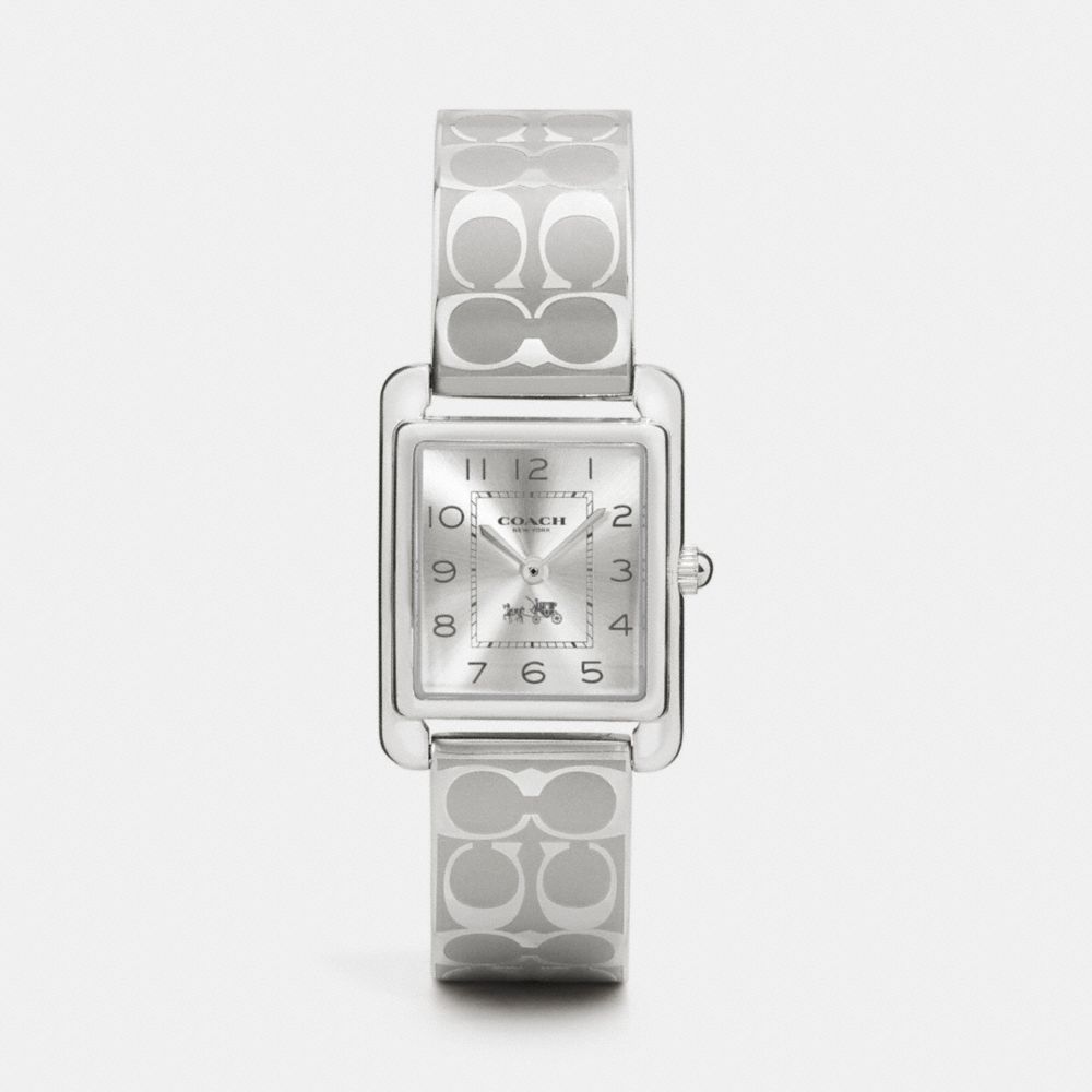 COACH W1479 - PAGE STAINLESS STEEL BANGLE WATCH  SILVER