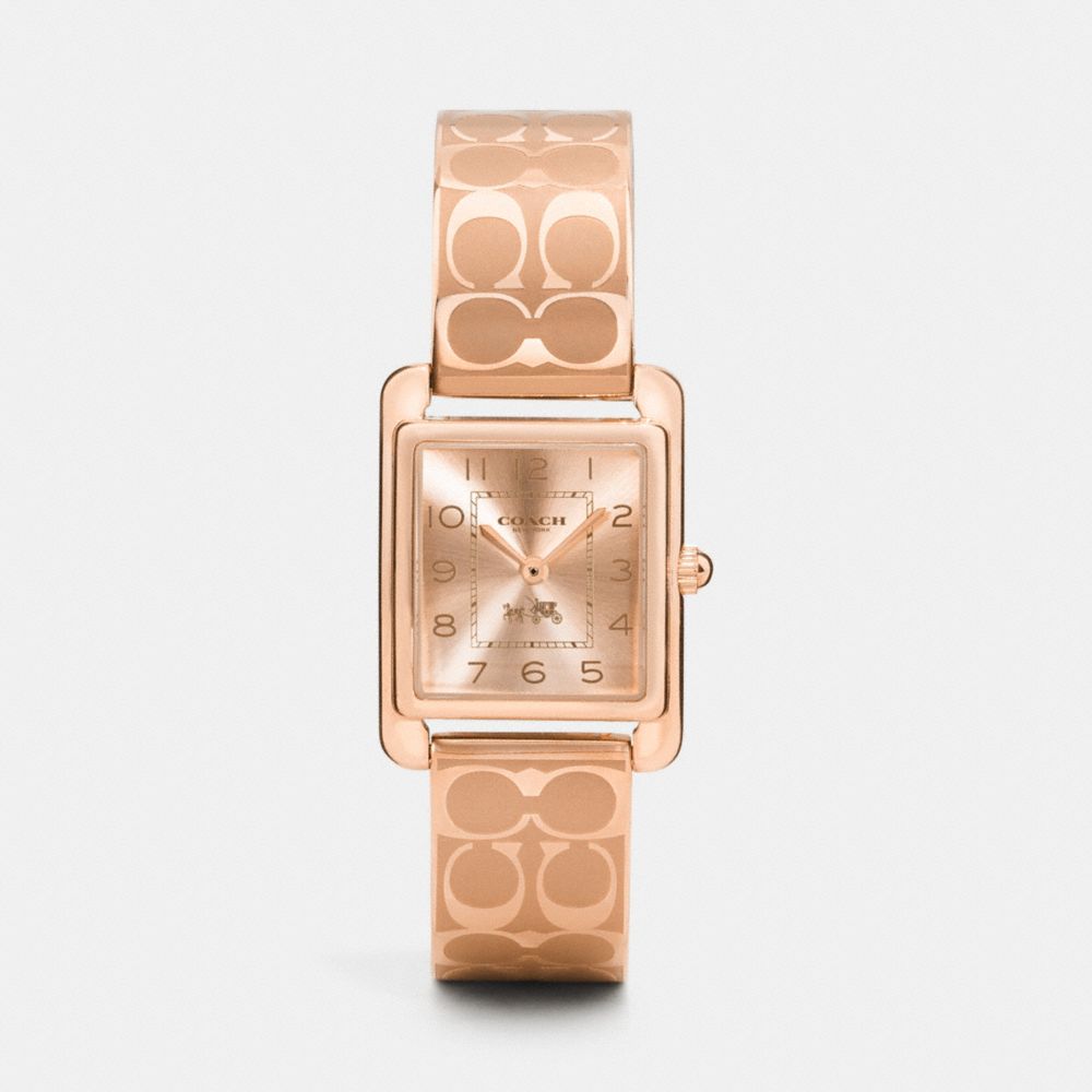 PAGE ROSE GOLD PLATED BANGLE WATCH - ROSEGOLD - COACH W1495