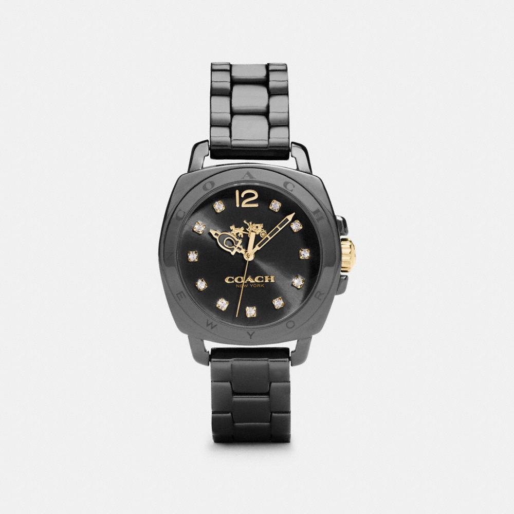 BOYFRIEND 34MM CERAMIC BRACELET WATCH - BLACK - COACH W1498