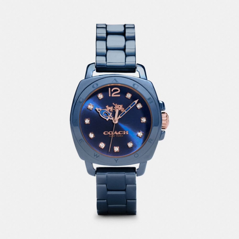 BOYFRIEND 34MM CERAMIC BRACELET WATCH - NAVY - COACH W1498