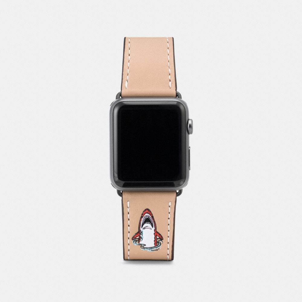 COACH W1541+EQO++WMN Apple WatchÂ® Strap With Sharky BEECHWOOD