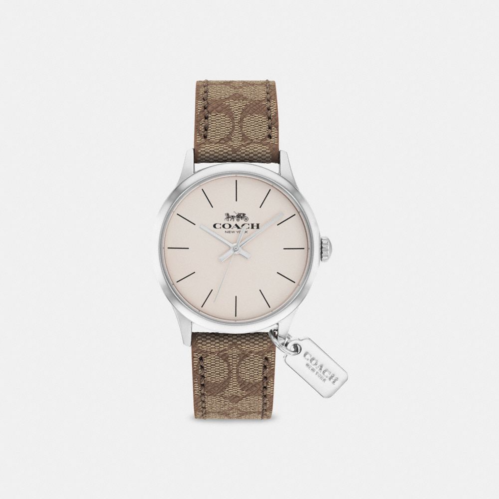 RUBY LEATHER STRAP WATCH - KHAKI - COACH W1549