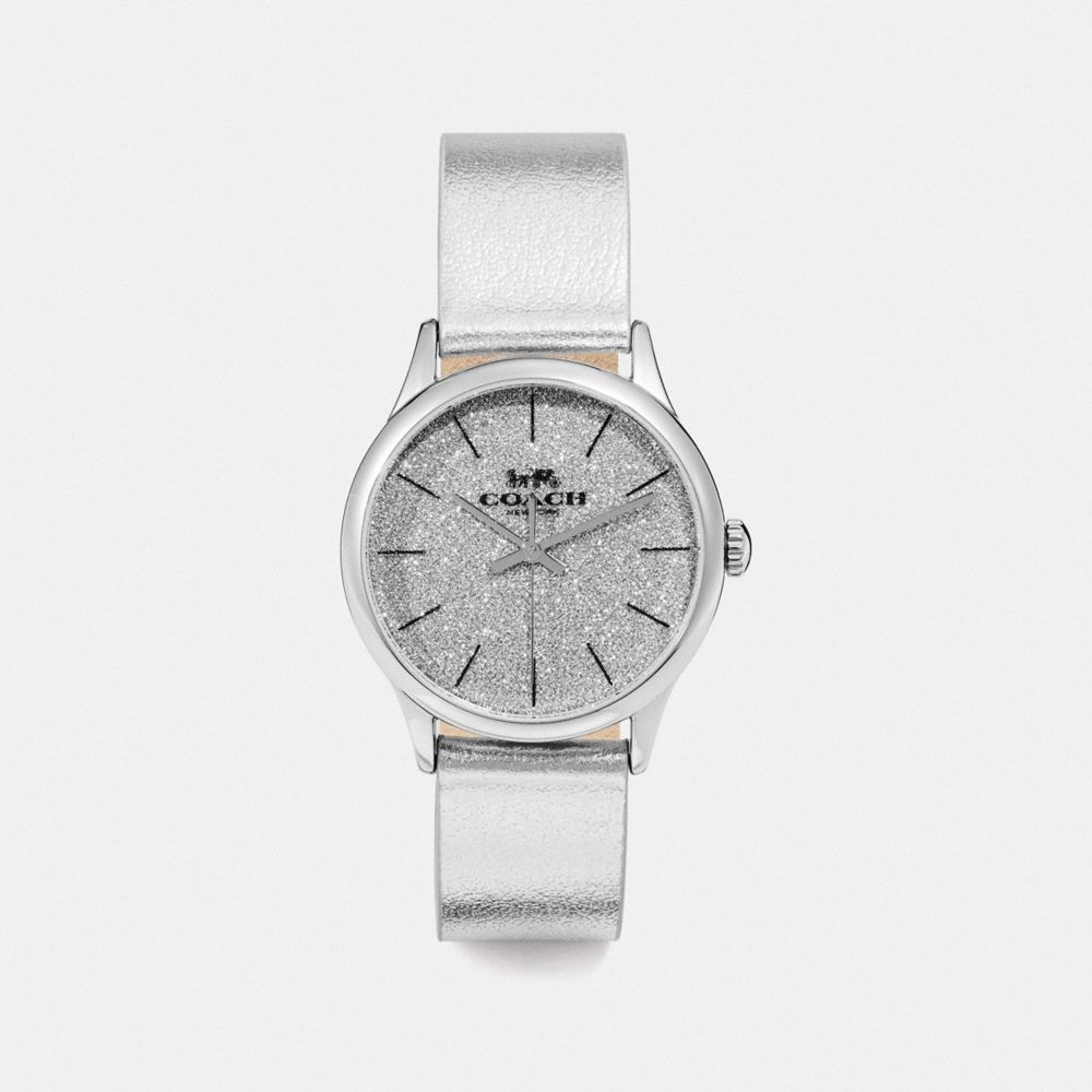 COACH RUBY WATCH, 32MM - METALLIC SILVER - W1549