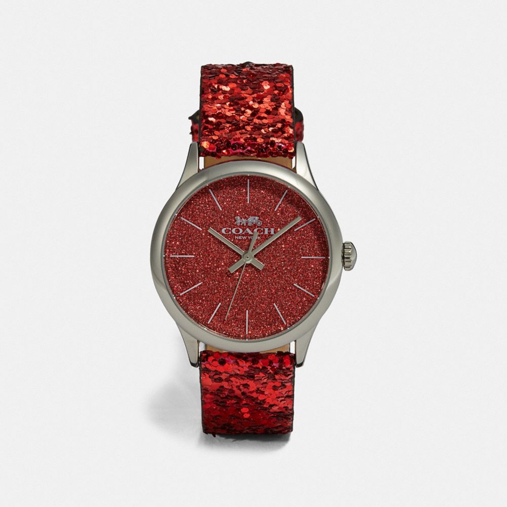 RUBY WATCH, 32MM - COACH W1549 - RED GLITTER