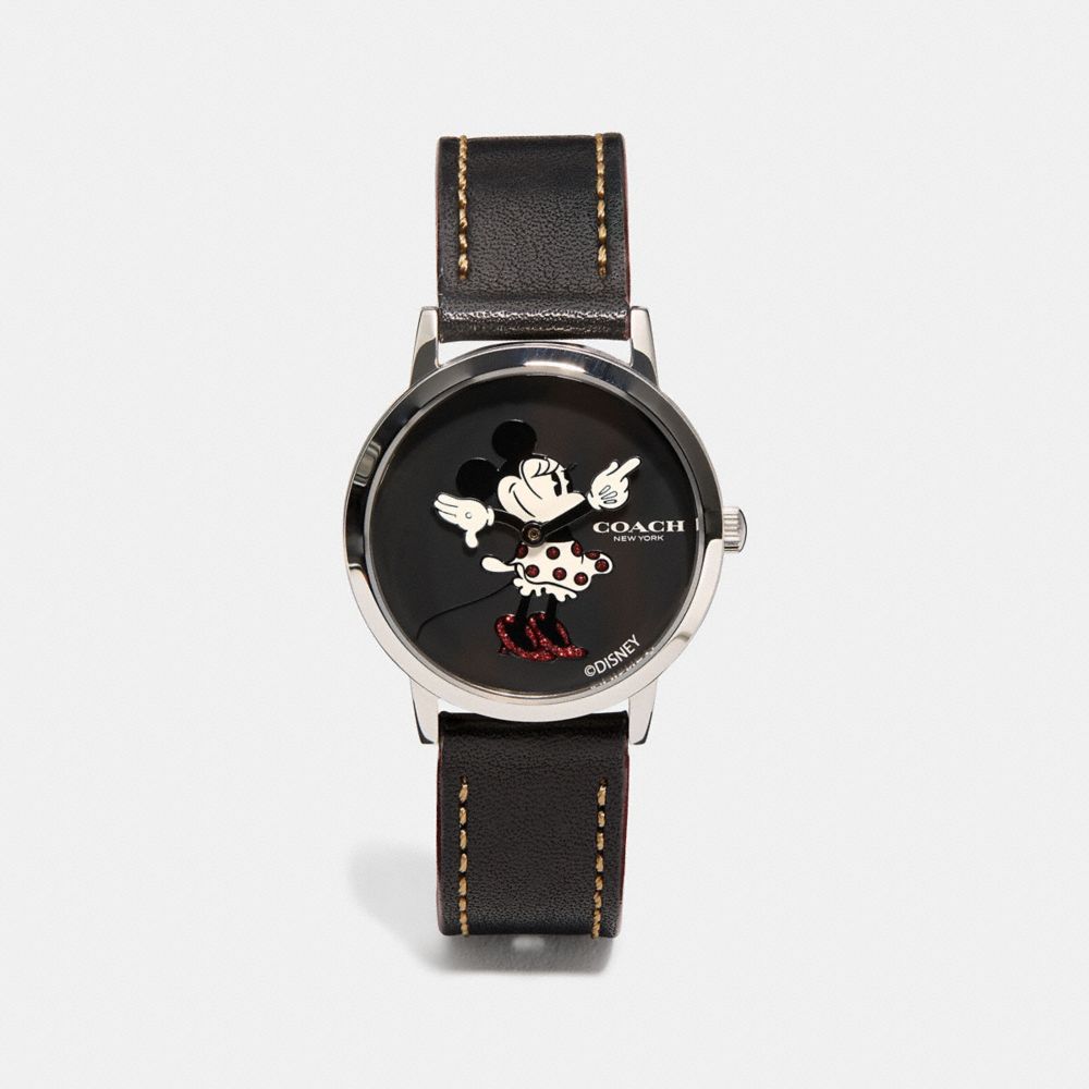 CHELSEA WATCH WITH MINNIE MOUSE, 32MM - COACH w1556 - BLACK
