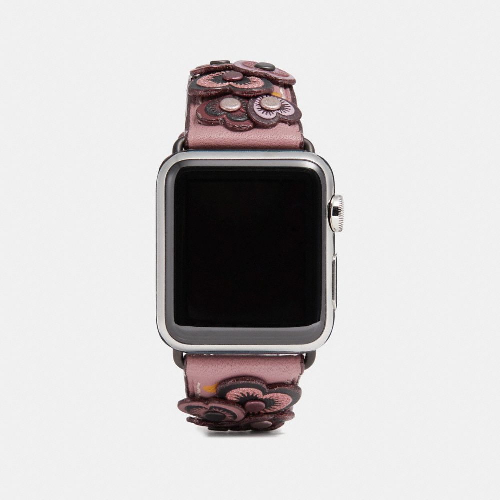 COACH APPLE WATCHÂ® STRAP WITH HEART APPLIQUE - DUSTY ROSE - W1557+DRO++WMN