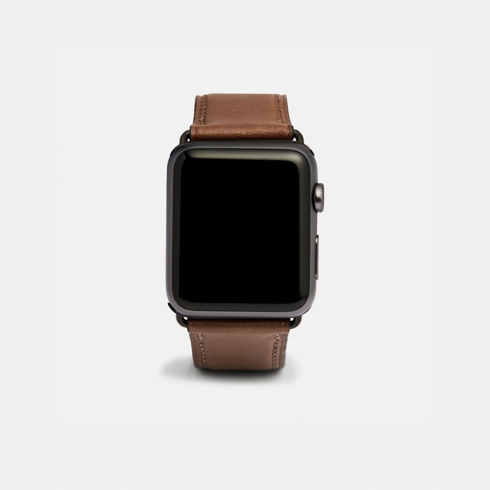 COACH W1600 Apple WatchÂ® Strap, 42 Mm DARK SADDLE