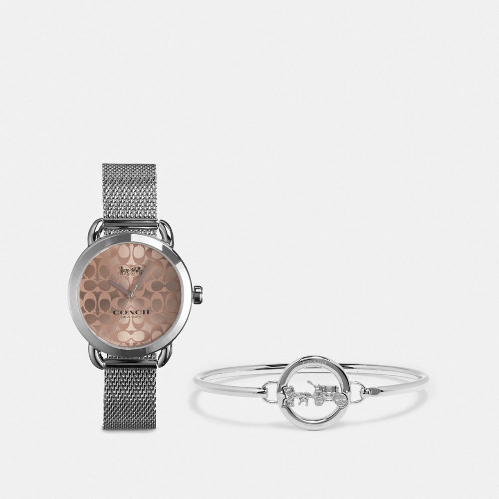COACH W1608 Lex Watch Gift Set, 32mm STAINLESS STEEL