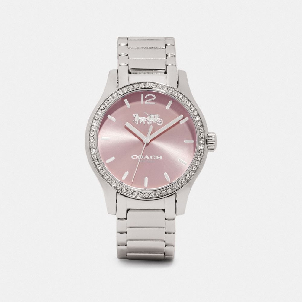 COACH W1625 MADDY WATCH, 37MM STAINLESS STEEL