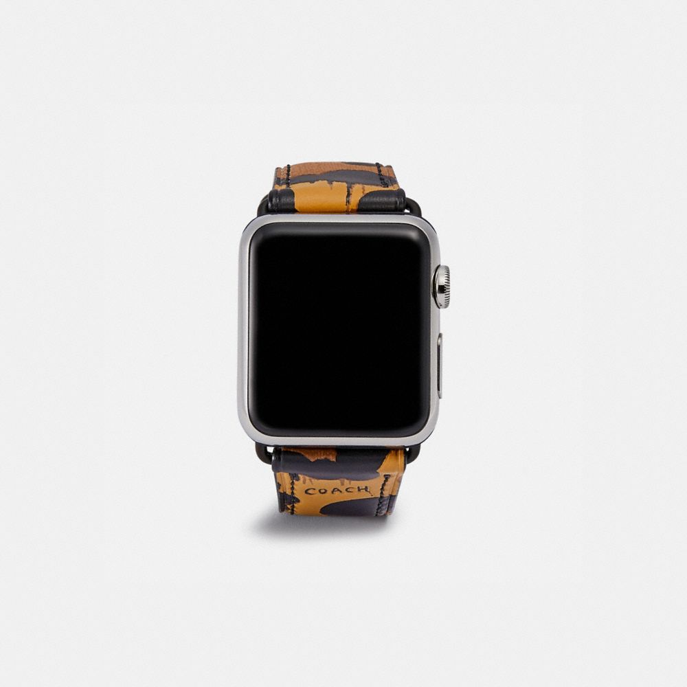 COACH W1703 - Apple Watch® Strap With Camo Print, 38 Mm BLACK