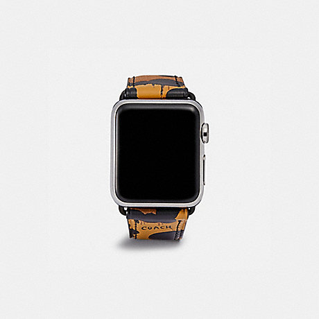 COACH W1703 Apple Watch® Strap With Camo Print, 38 Mm BLACK