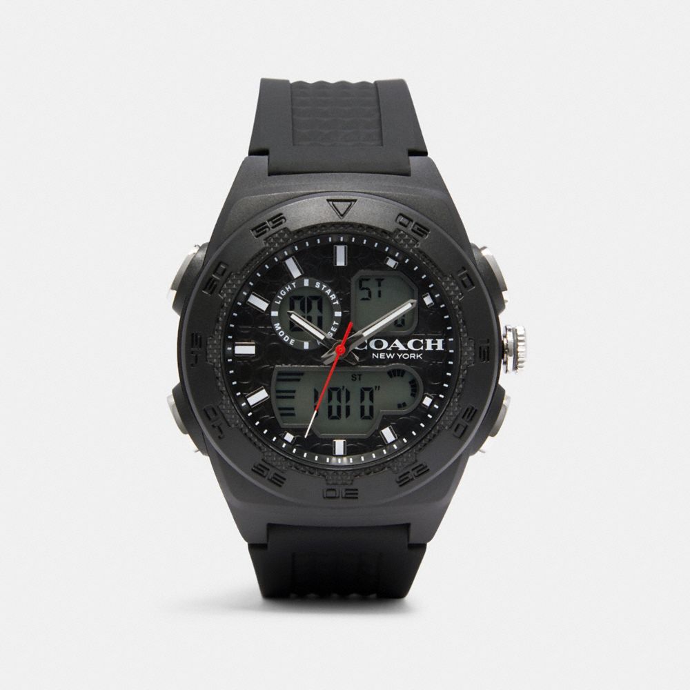 COACH C100 WATCH, 45MM - BLACK - W1705