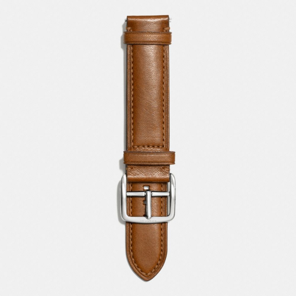 COACH BLEECKER LEATHER WATCH STRAP - FAWN - w4002