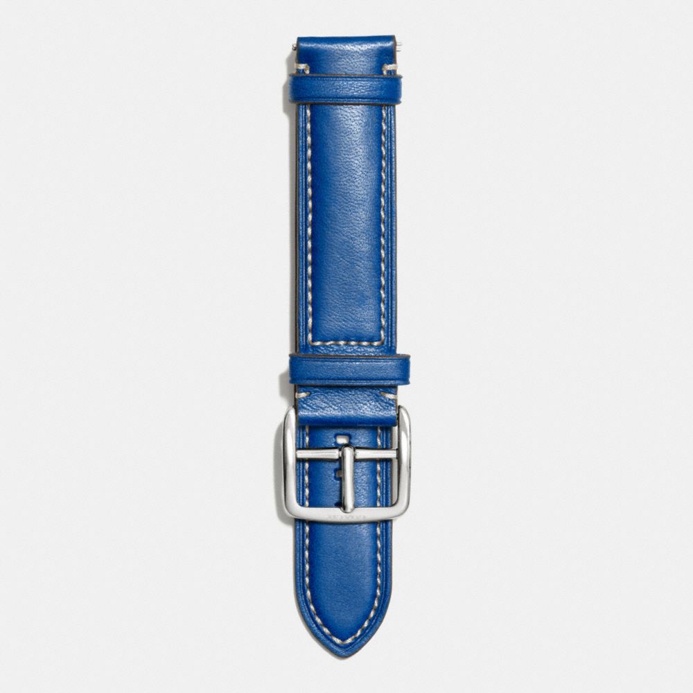 BLEECKER TEXTURED LEATHER STRAP - w4002 -  NAVY