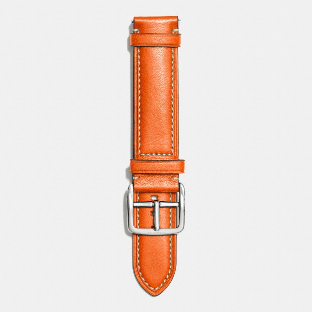 BLEECKER TEXTURED LEATHER STRAP - w4002 -  ORANGE