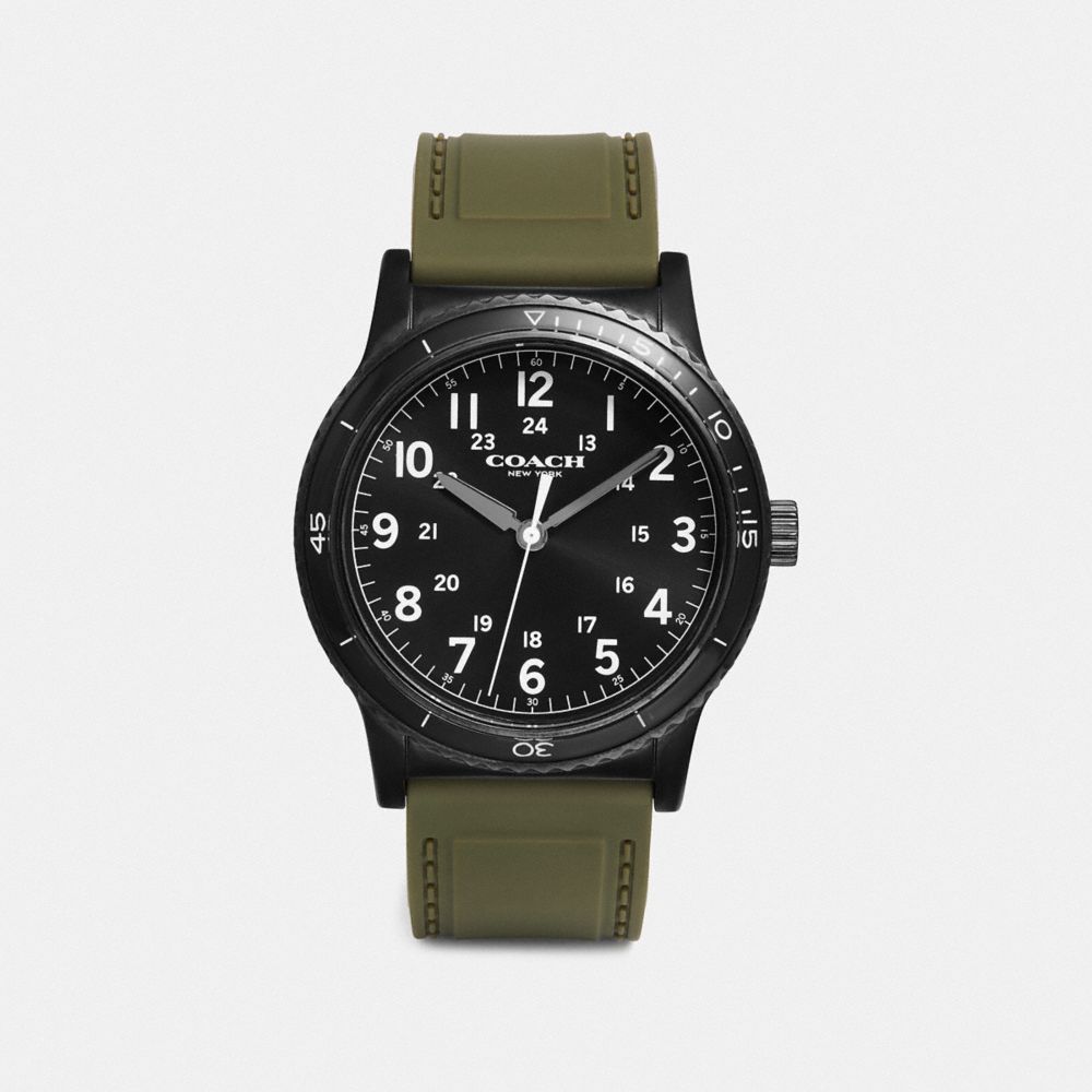 COACH W5016 Rivington Watch, 42mm MILITARY/BLACK
