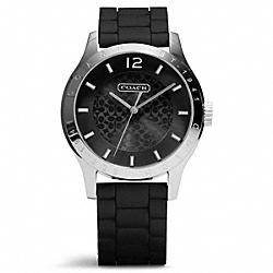 COACH MADDY STAINLESS STEEL RUBBER STRAP WATCH - ONE COLOR - W6000