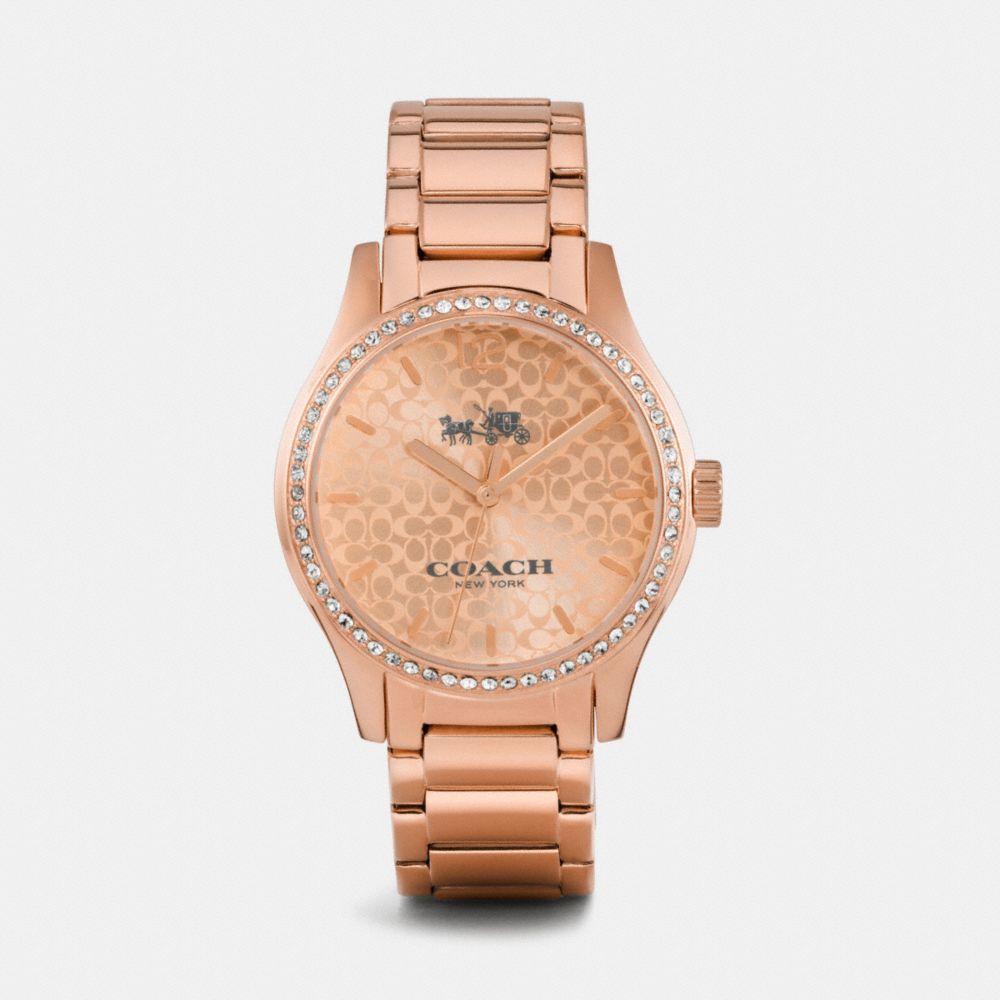 MADDY ROSE GOLD TONE SET BRACELET WATCH - w6047 - ROSEGOLD