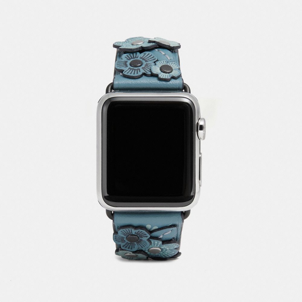 APPLE WATCHÂ® STRAP WITH TEA ROSE - CHAMBRAY - COACH W6132+CMB++WMN
