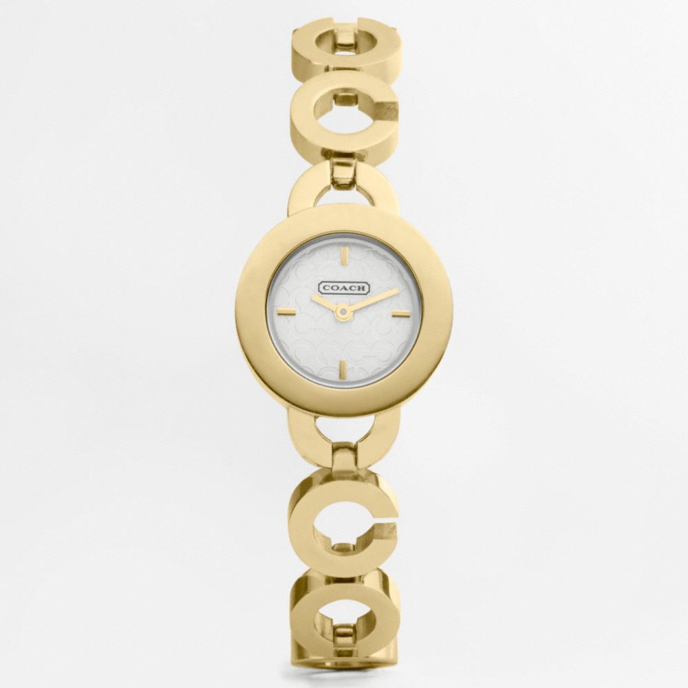 COACH w876 KRISTY GOLD PLATED BRACELET WATCH 